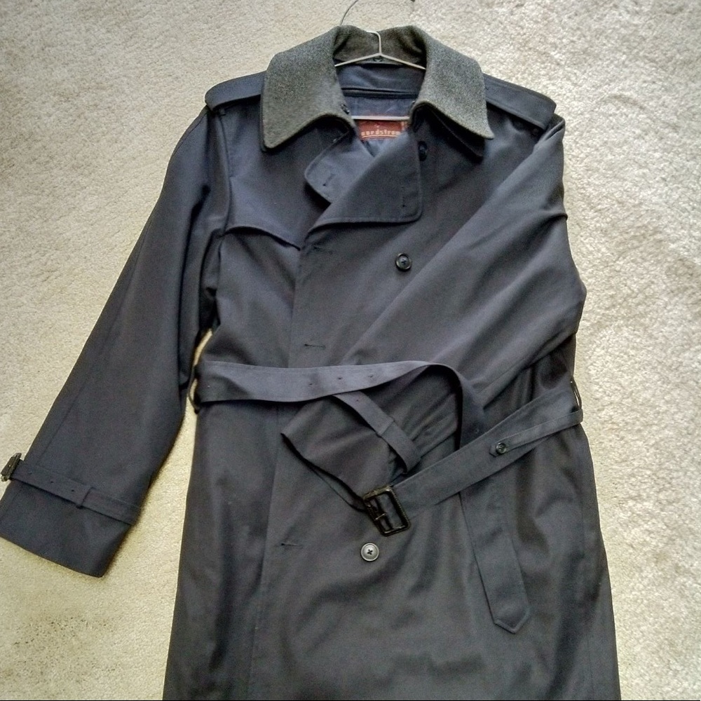 Vintage Men’s Nordstrom Navy Trenchcoat